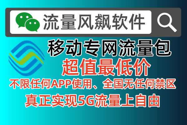移动专网流量包：就选流量风飙软件充值平台，全国最低价更便宜